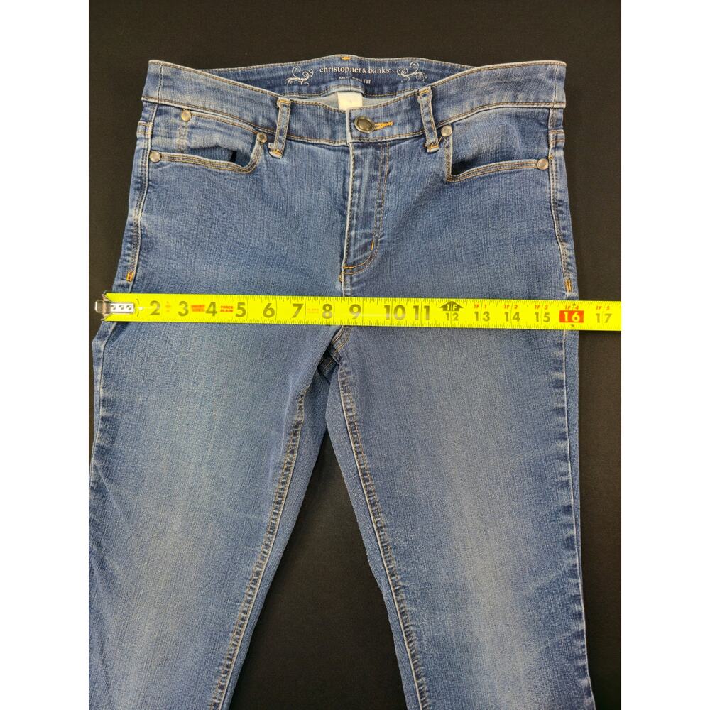 Christopher & Banks Modern Fit Women's Blue Straight Leg Jeans Size 6 - Picture 4 of 10